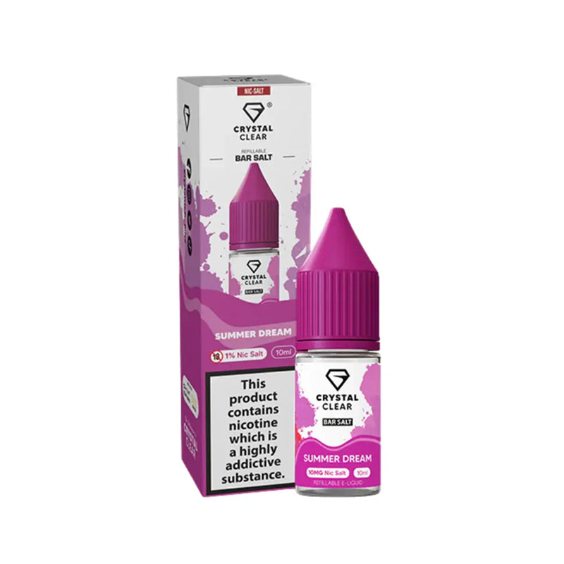 CRYSTAL CLEAR Bar Nic Salts - 5mg & 10mg & 20mg