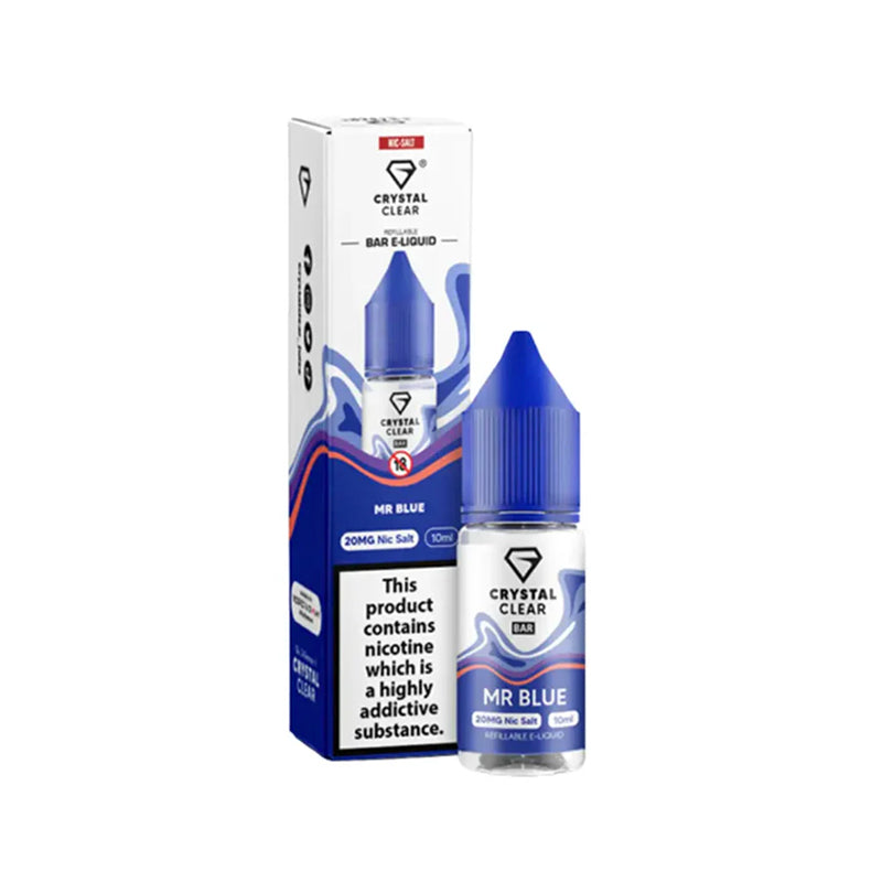 CRYSTAL CLEAR Bar Nic Salts - 5mg & 10mg & 20mg